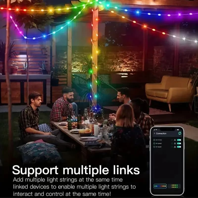 Chytrá RGB řetězová světla s ovládáním přes Bluetooth aplikaci