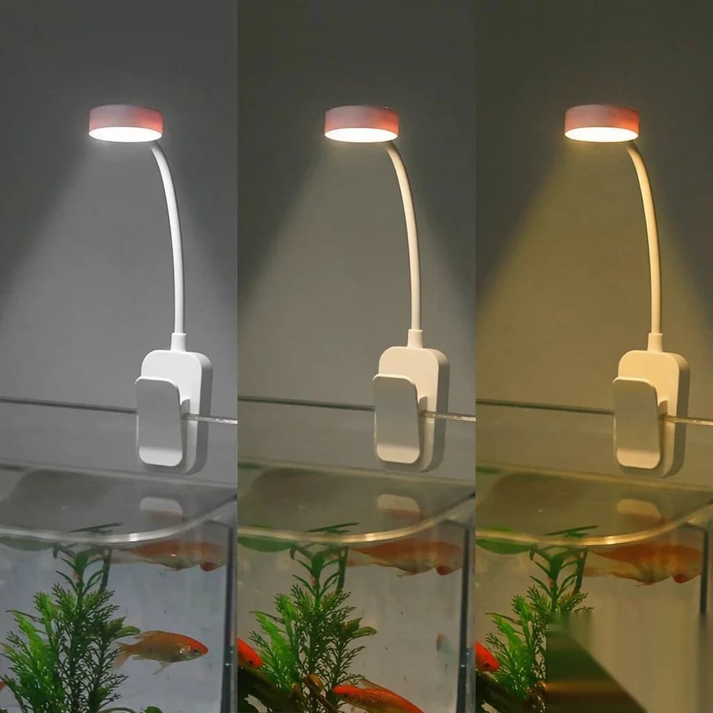 Otáčecí klipová čtecí lampa na baterie s plynulou regulací jasu