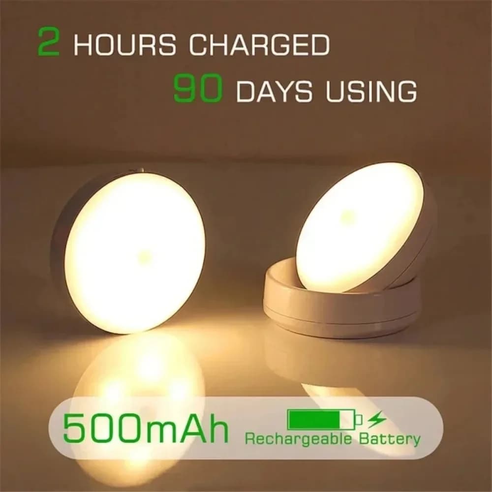 Nabíjecí noční LED nástěnné světlo s pohybovým senzorem
