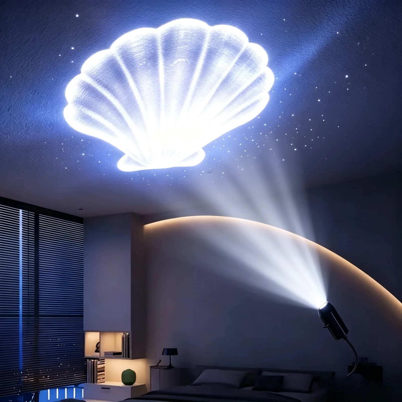 Noční světlo USB projektor Hvězdná obloha – řada Ocean
