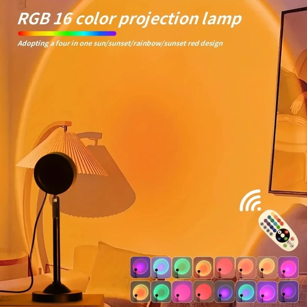 Mini USB RGB projektor západu slunce s ovladačem