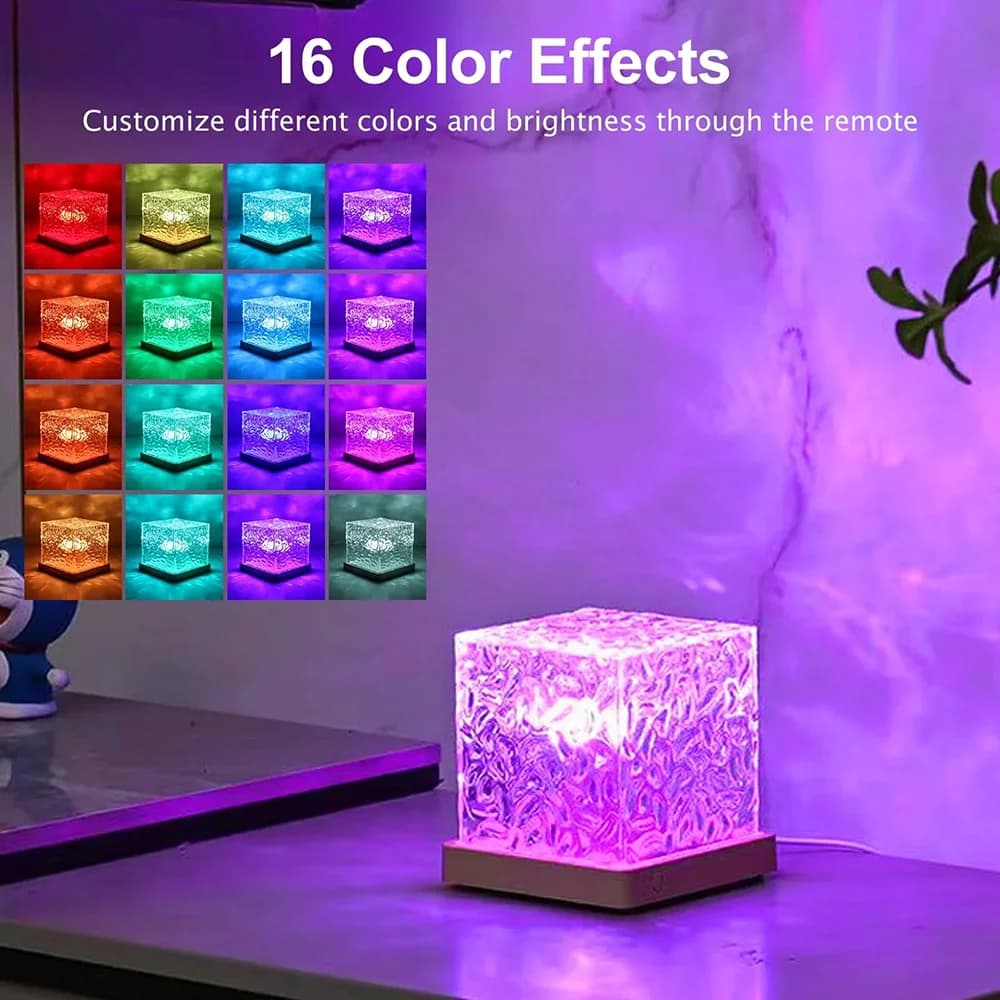 Nabíjecí noční světlo s projekcí vlnění vody