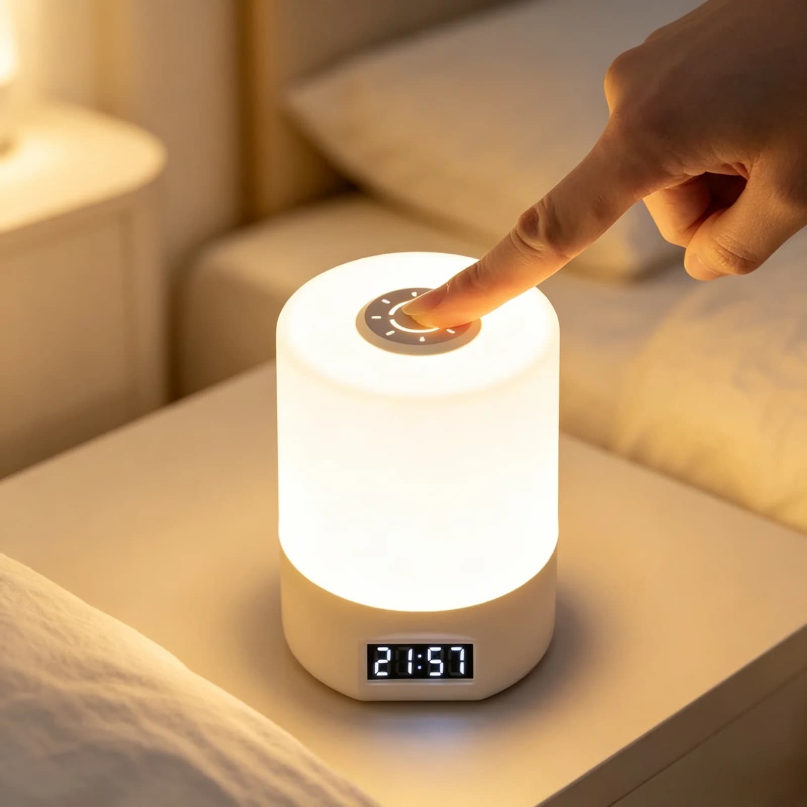 Stmívatelné dobíjecí noční světlo s dotykem, lampa pro teplou atmosféru