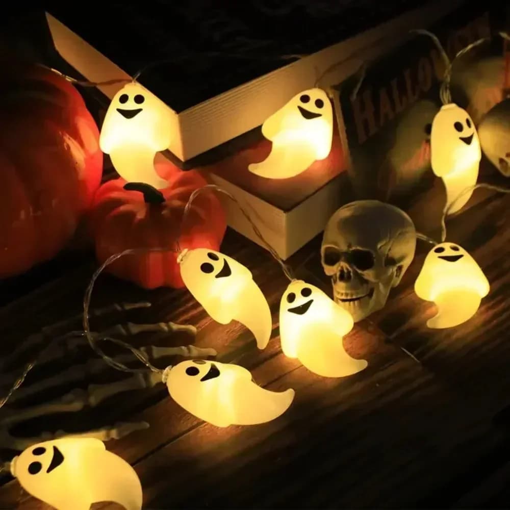 LED noční světlo duchové na baterie, teplá bílá
