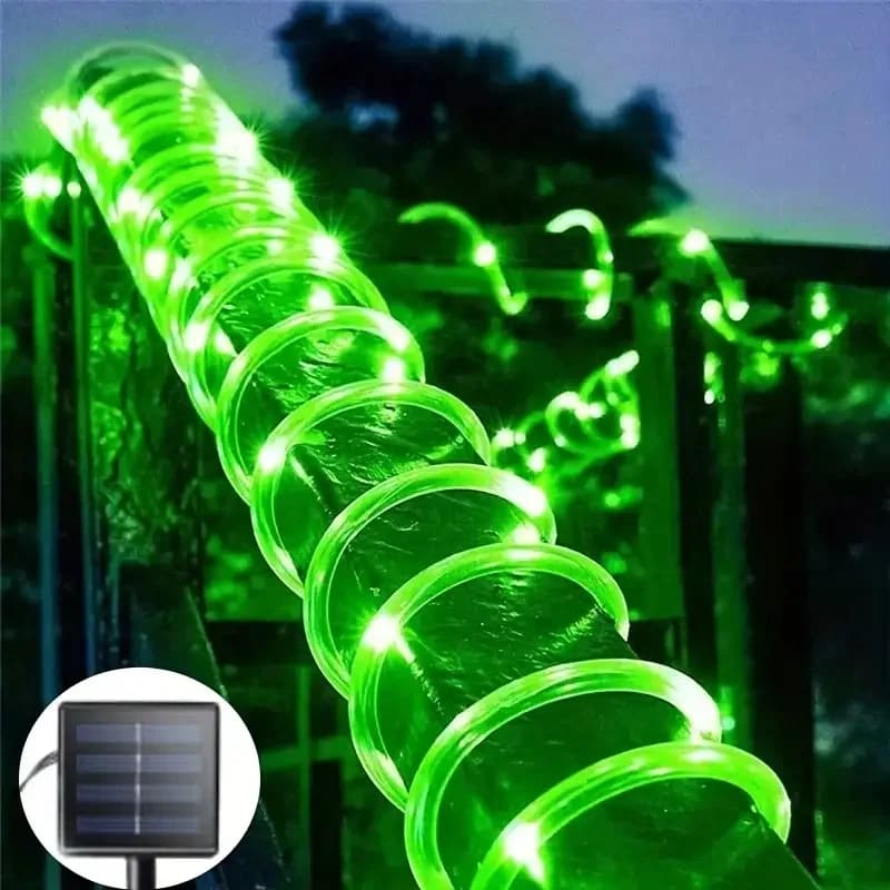 Solární LED světelné řetězy na cesty, 8 režimů