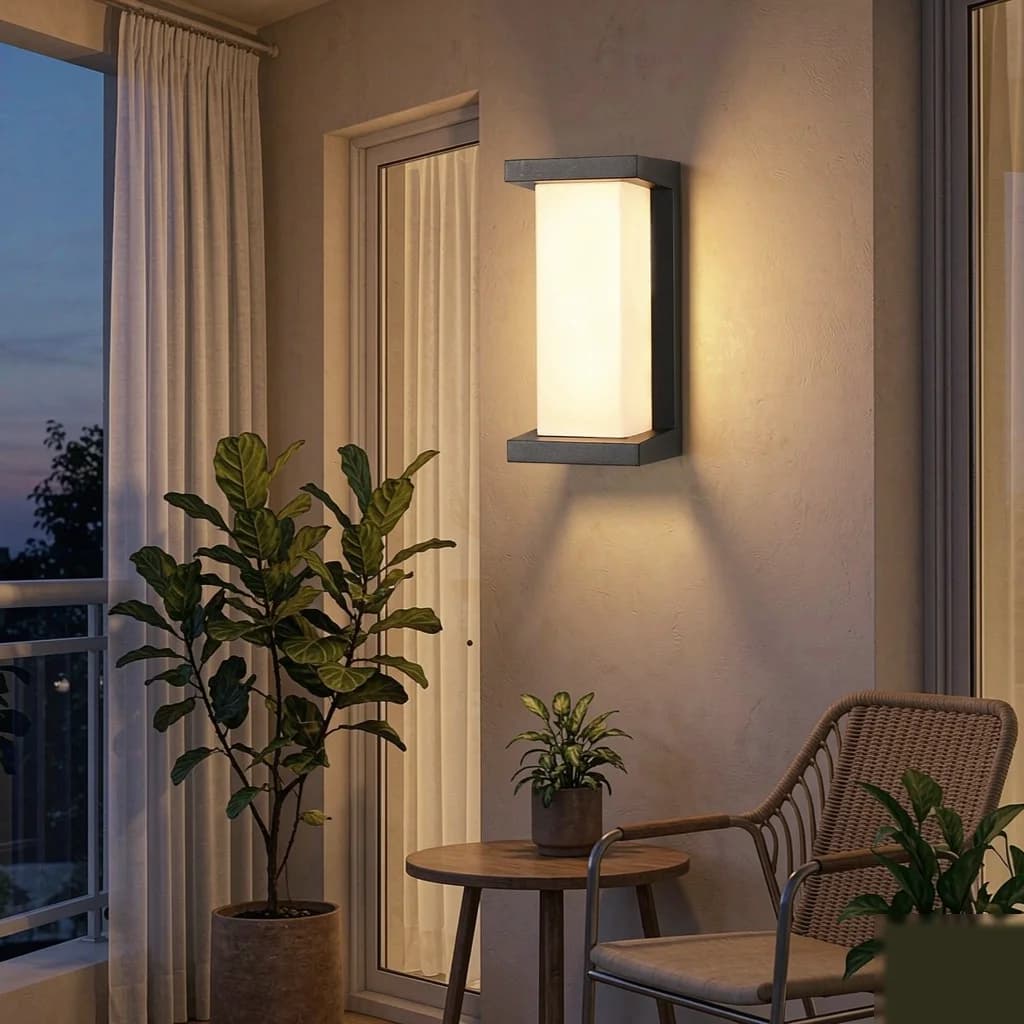 Moderní černá LED nástěnná svítilna s pohybovým senzorem, 3 barvy