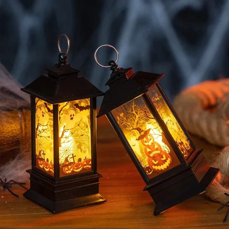 Retro mini LED lucerna noční světlo, téma Halloween