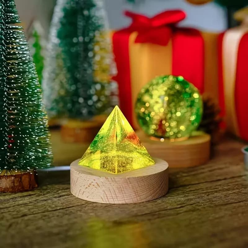 Nabíjecí kulatý dřevěný LED podstavec