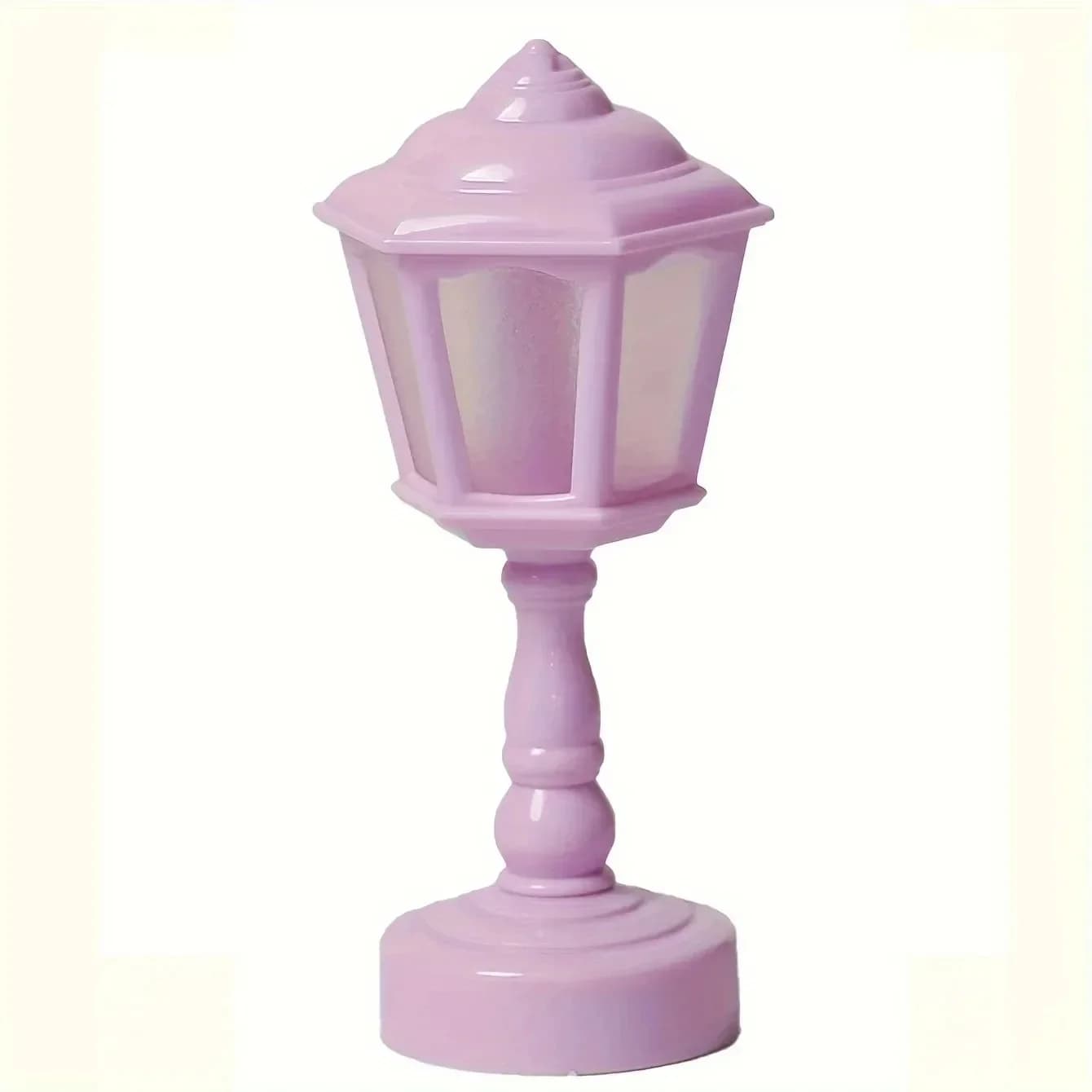 Mini stolní lampa se stínidlem ve tvaru okvětních lístků a teplým bílým světlem