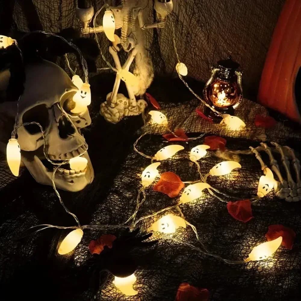 LED noční světlo duchové na baterie, teplá bílá