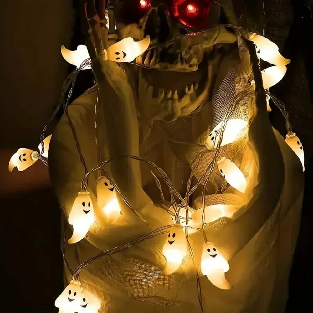 LED noční světlo duchové na baterie, teplá bílá