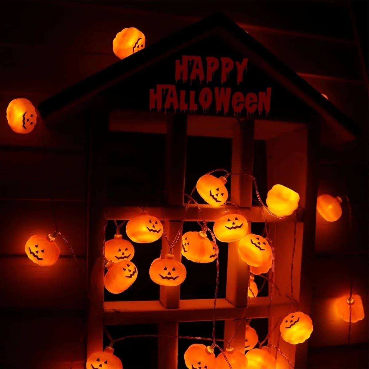 3D dýně LED řetězová světla, 10/20 žárovek