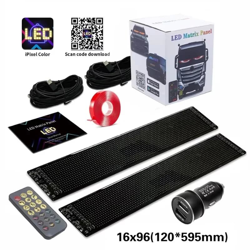 Sada 2x skládací LED matricový panel se správou přes aplikaci