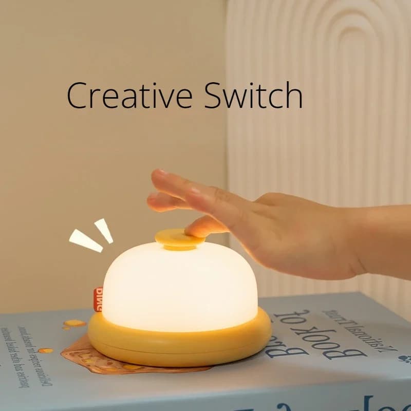 Noční LED světlo ve tvaru zvonu, teplá bílá, s časovačem