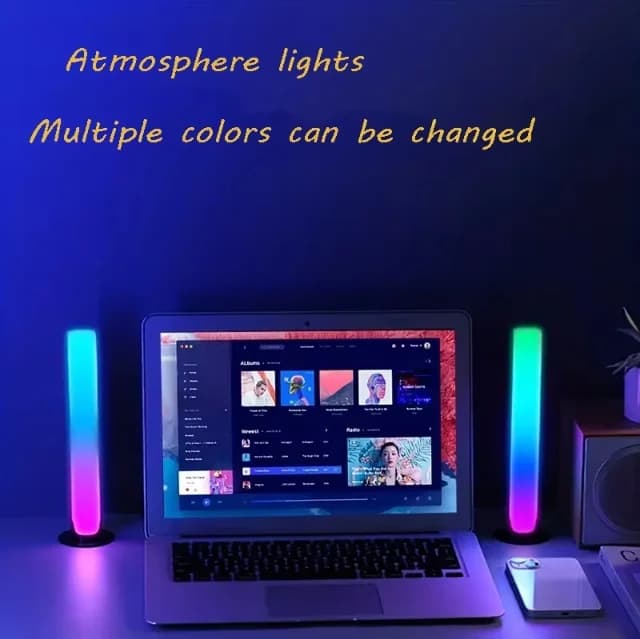 USB nabíjecí RGB světlo na hudbu s detekcí rytmu