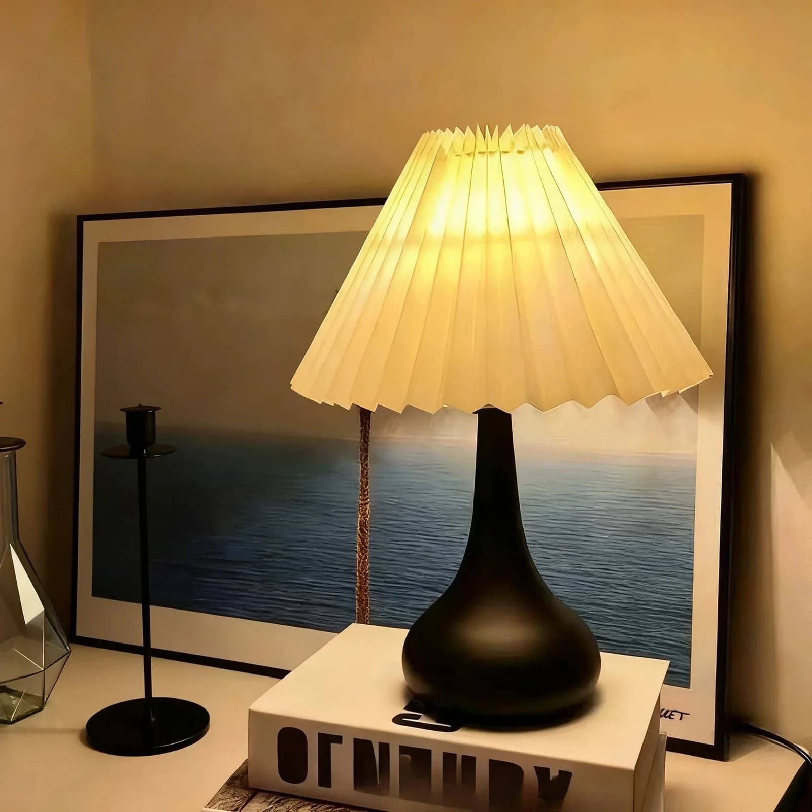 USB stolní lampa se skládaným stínidlem, stmívatelná, 3 barvy
