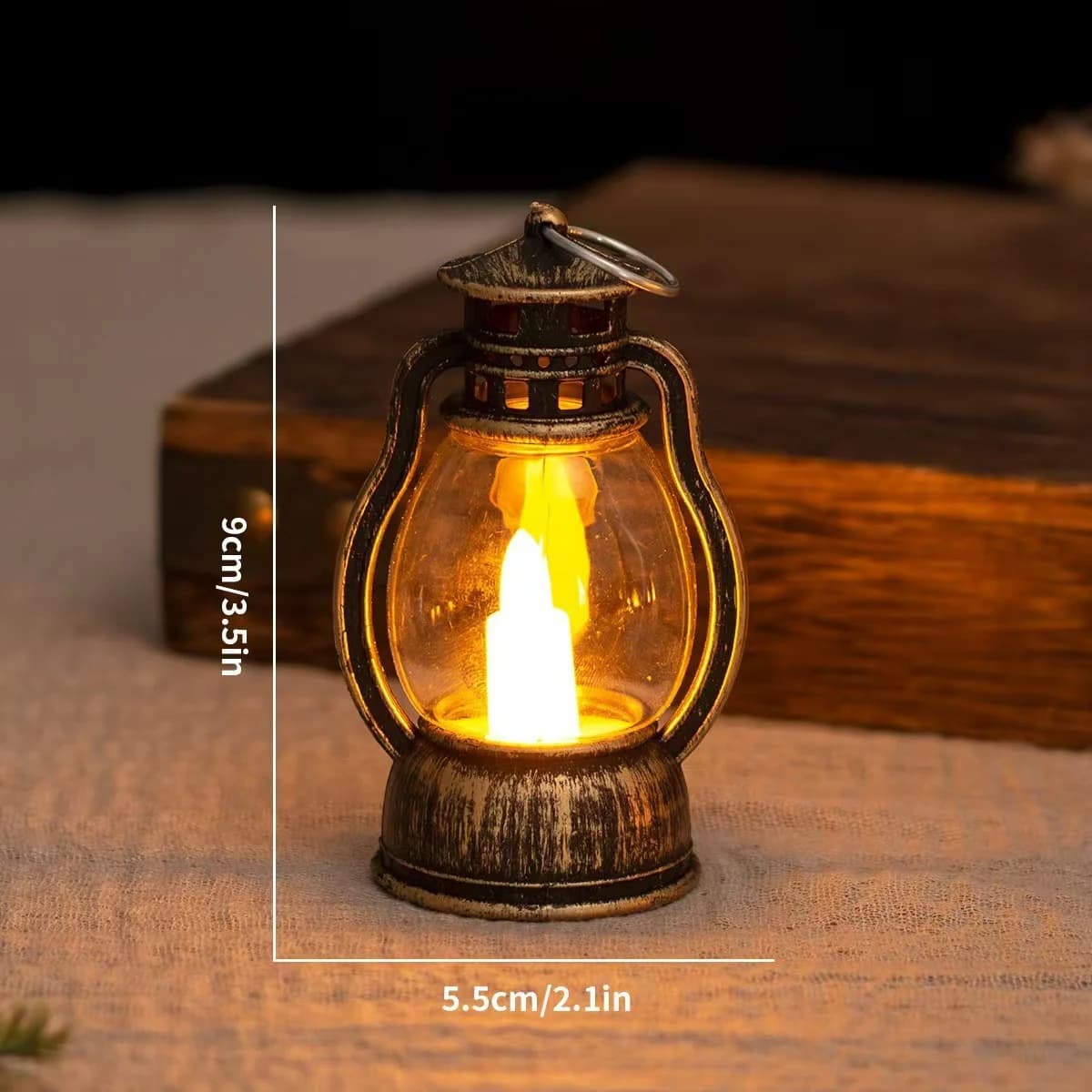Mini vintage LED lucerna svíčka noční světlo